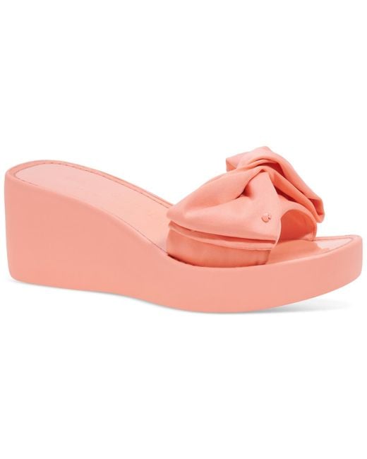 Kate Spade Pink Bikini Platform Wedge Sandals