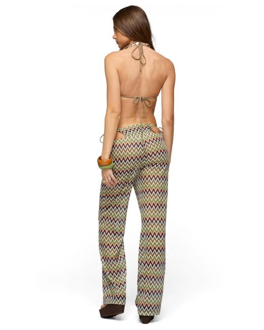 Edikted Natural Mindee Zigzag Crochet Pants
