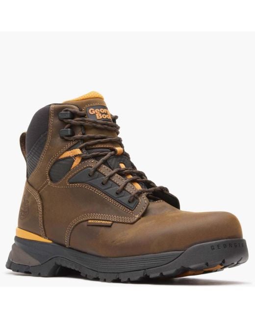 Georgia Boot Brown Tbd Alloy Toe Waterproof Work Boot for men