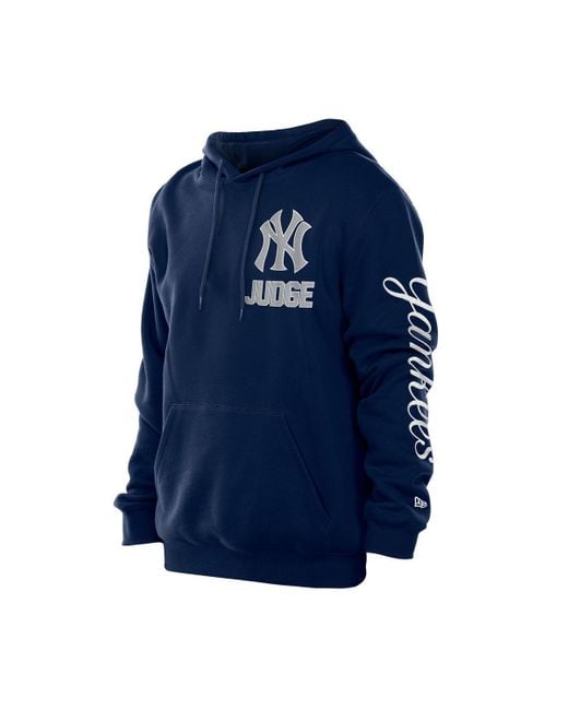 KTZ Blue Aaron Judge New York Yankees Design Lab Pullover Hoodie for men