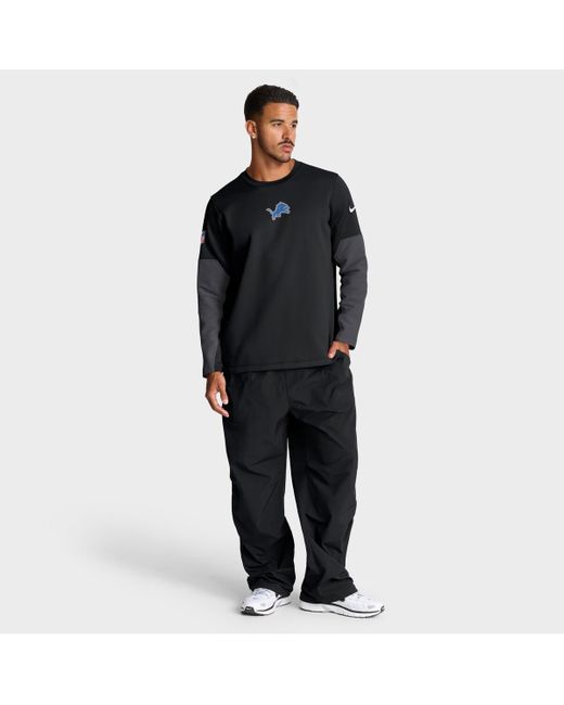 Nike Black Detroit Lions Sideline Scripted To Win Performance Long Sleeve T-shirt for men
