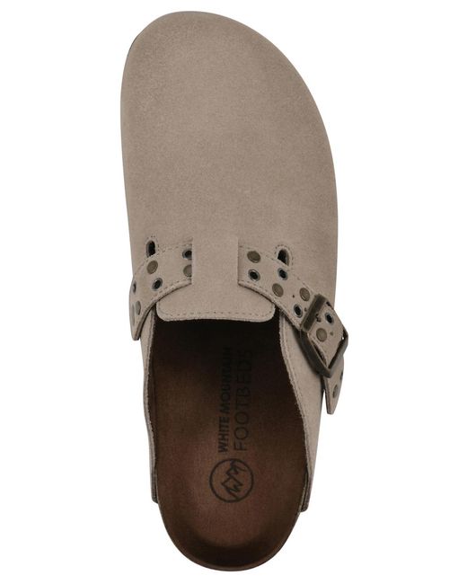 White Mountain Brown Benben Footbeds Clogs