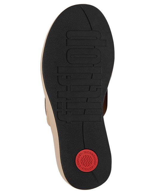 Fitflop Brown Flatforms Wedge Toe-post Sandals