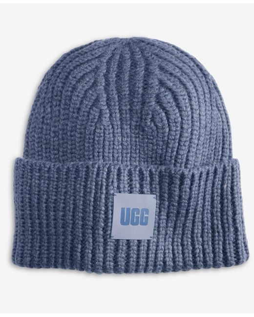 Ugg Blue Chunky Ribbed Beanie for men