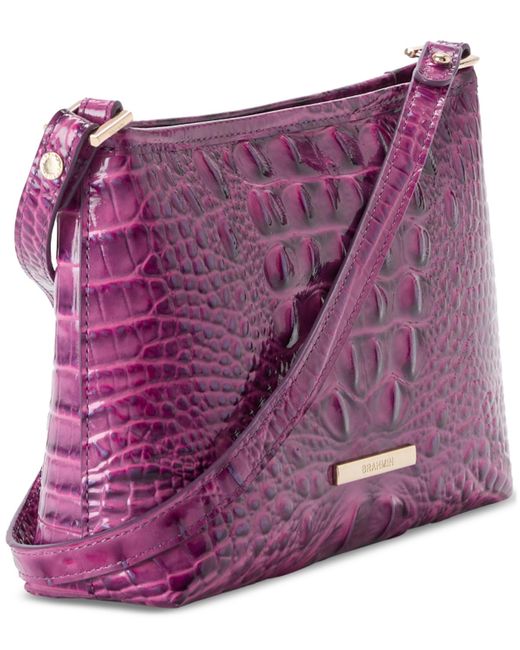 Brahmin Purple Lorelei Melbourne Leather Shoulder Bag