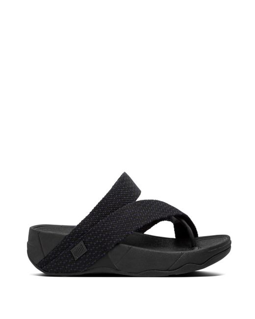 Fitflop Black Sling Weave Toe Post Sandals for men