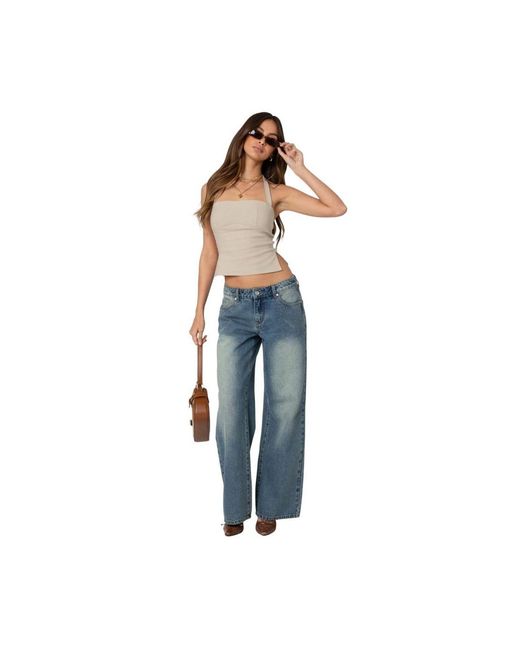 Edikted Blue Dara Halter Top