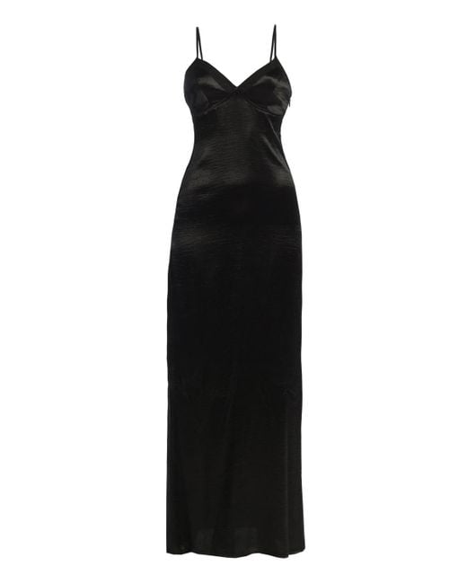 JLUXLABEL Gray Surreal Satin Maxi Dress