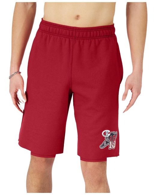 Champion Red Powerblend 10" Graphic Shorts for men