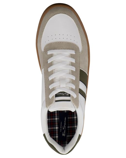 Ben Sherman White Hyde Low Casual Sneakers From Finish Line for men