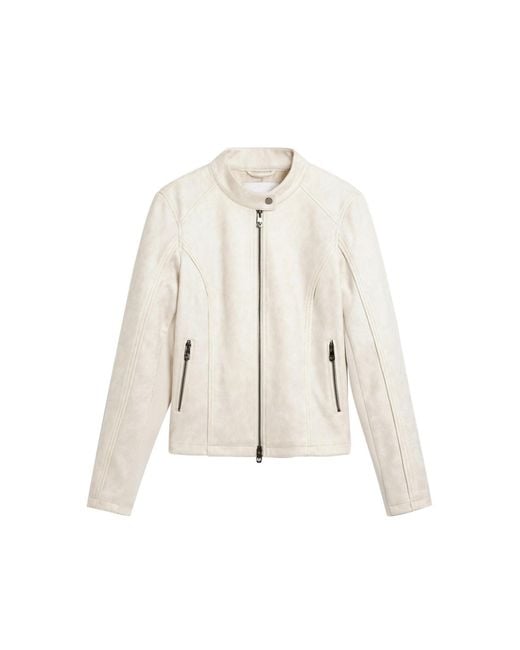 Desigual Natural Mao Collar Jacket, Polyester