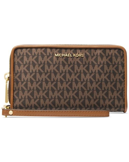 Michael kors large flat phone case wristlet discount