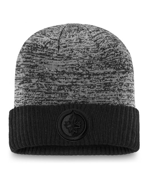 Fanatics Gray Winnipeg Jets Authentic Pro Travel Training Cuffed Knit Hat for men