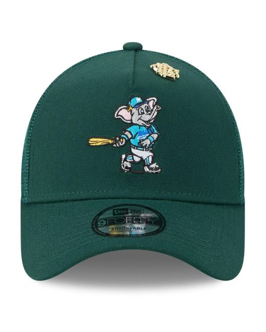 KTZ Green Athletics 2025 Big League Chew A-frame 9forty Adjustable Trucker Hat for men