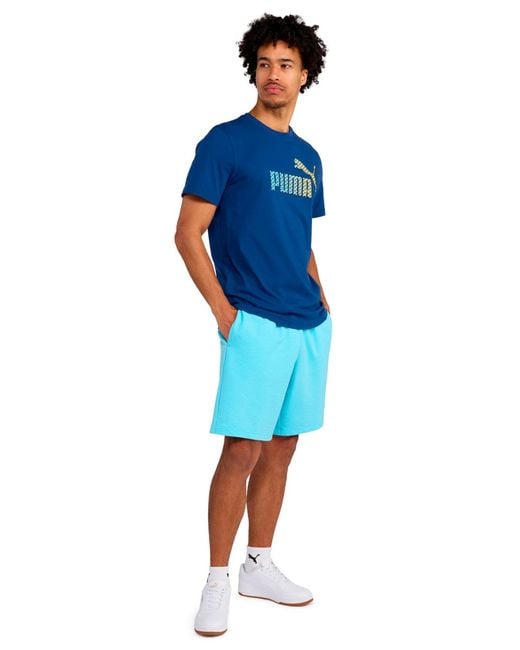 PUMA Blue Essentials Elevated Regular-fit Shorts for men