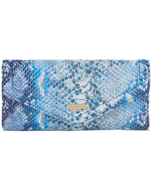 Brahmin Blue Veronica Oceangrove Leather Wallet