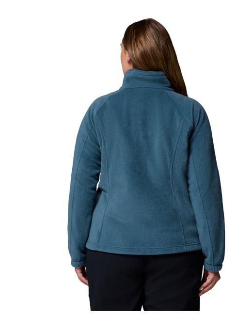 Columbia Blue Plus Size Benton Springs Fleece Long Sleeve Jacket