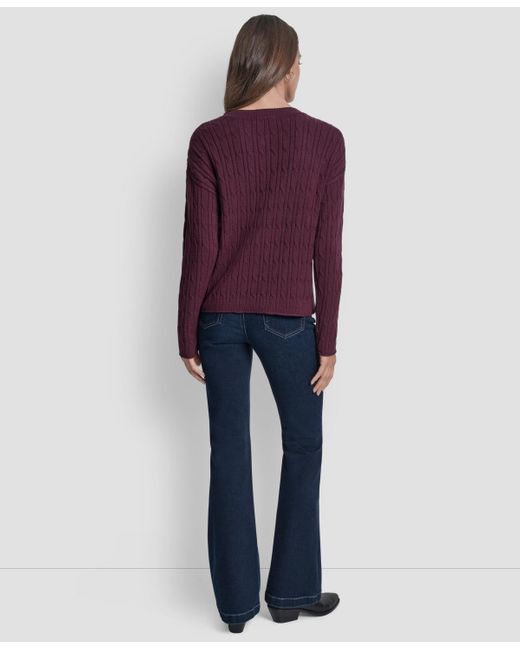 DKNY Purple Crewneck Sweater