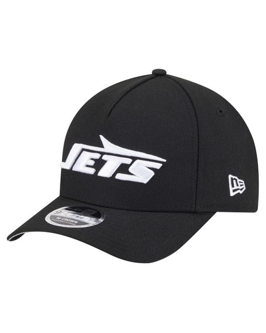 KTZ Black New York Jets Team Collection 9forty M-crown A-frame Adjustable Hat for men