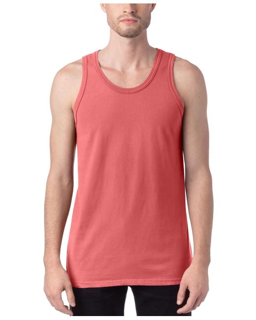 Hanes Red Garment Dyed Cotton Tank Top
