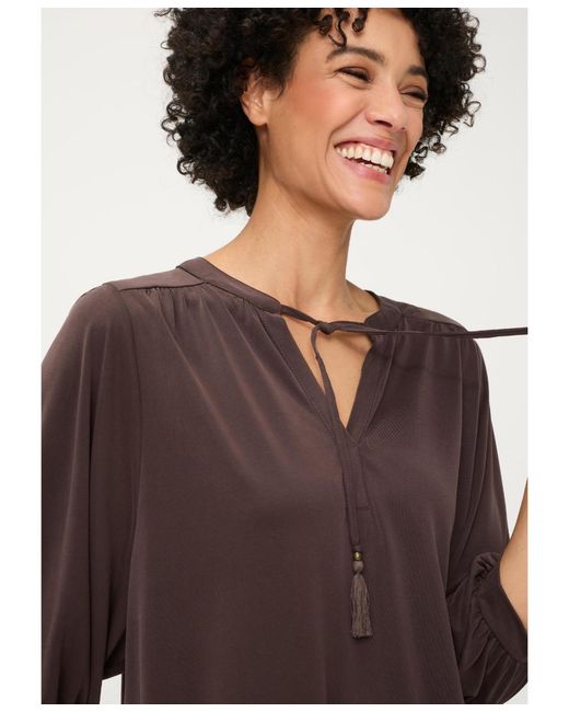 Olsen Brown Solid Tunic T-shirt