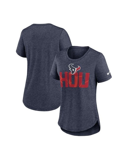Lids Houston Astros Nike Women's Touch Tri-Blend T-Shirt - Heather Navy