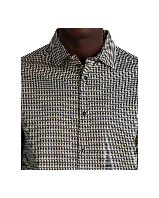 Karl Lagerfeld Black Woven Houndstooth Shirt for men