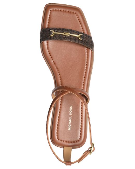 Michael Kors Brown Lena Flats Sandals