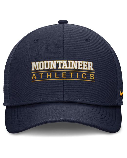 Nike Blue West Virginia Mountaineers Rise Adjustable Hat for men