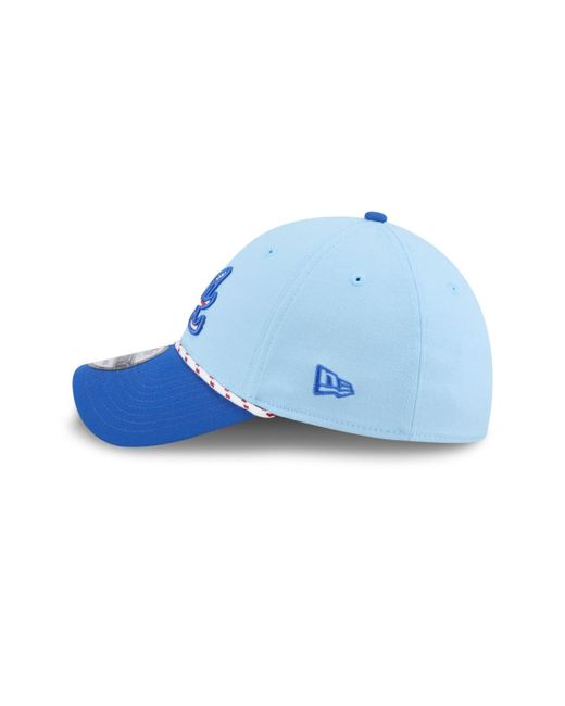 KTZ Light Blue/blue Atlanta Braves 2025 Fourth Of July 39thirty Flex Hat for men