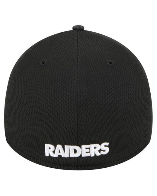 KTZ Black Las Vegas Raiders Visor Hit 39thirty Flex Hat for men
