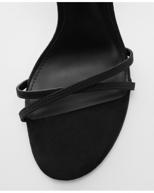 Mango Black Strappy Heeled Sandals