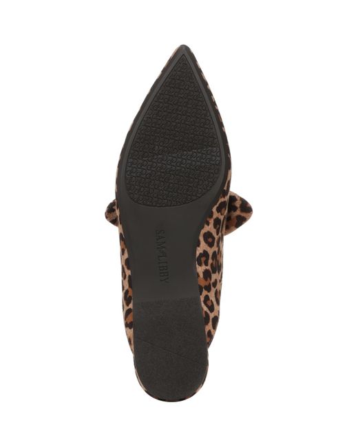 Sam & Libby Brown Marley Knotted Pointed Toe Mules