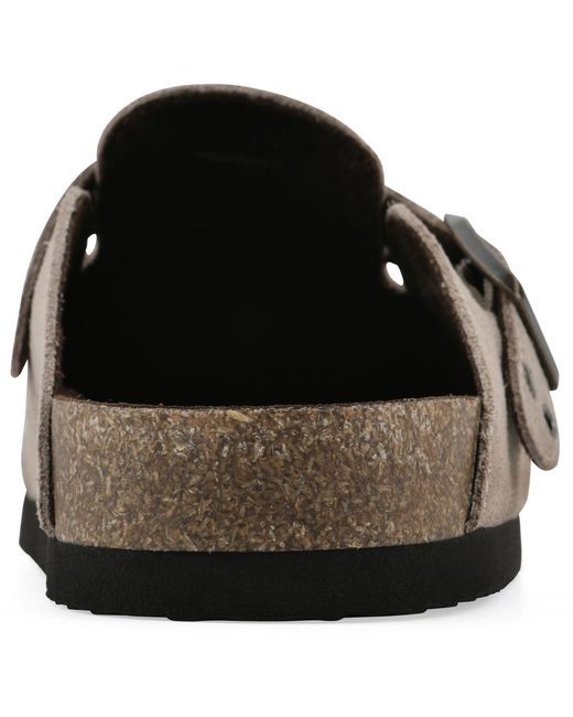 White Mountain Brown Benben Footbeds Clogs