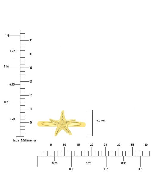 Roxy Metallic Waterproof Yellow Starfish Toe Ring