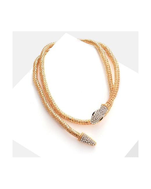SOH Metallic Snakehead Statement Necklace