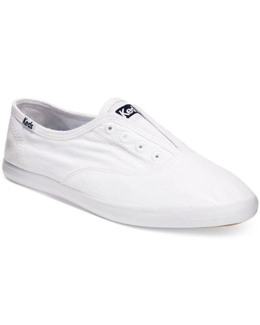 white laceless trainers womens