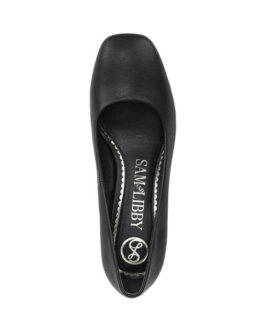 Sam & Libby Black Gianella Block Heel Pumps