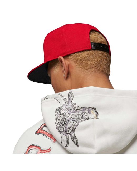 Nike Red Pro Jumpman Snapback Hat for men