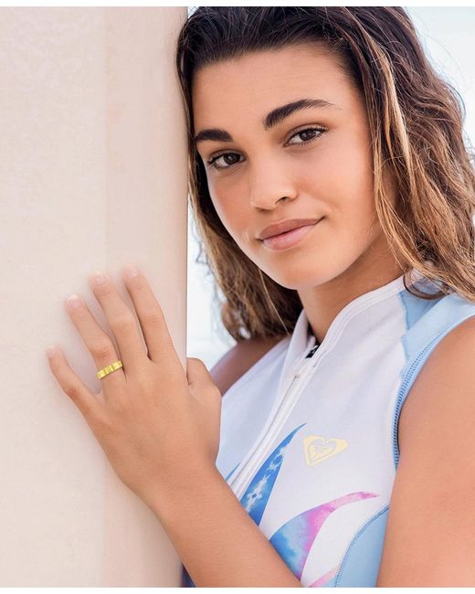 Roxy Waterproof Yellow Waves Ring