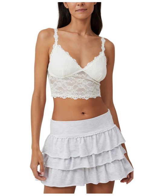 Cotton On White Fleece Rara Skirt