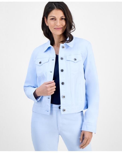 Style & Co. Blue Classic Denim Jacket