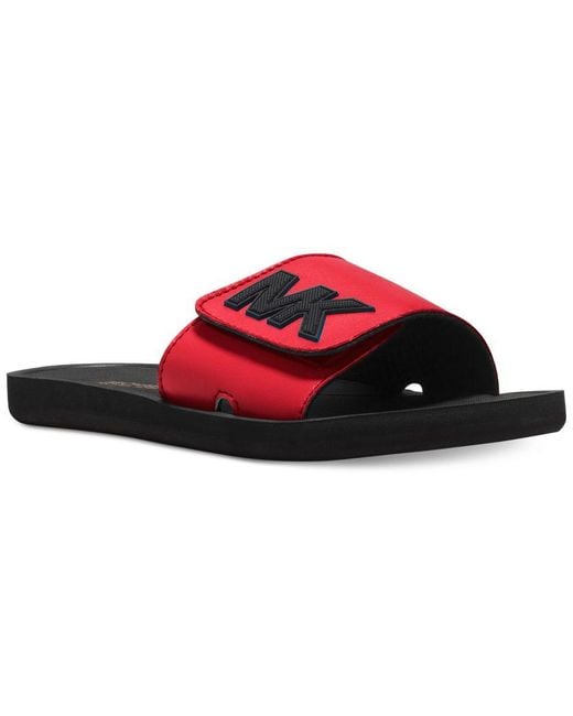 Michael Kors Michael Mk Shower Slide Sandals in Red for Men | Lyst