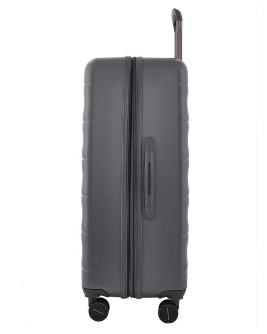 French Connection Black 4pc Expandable Rolling Hardside luggage Set