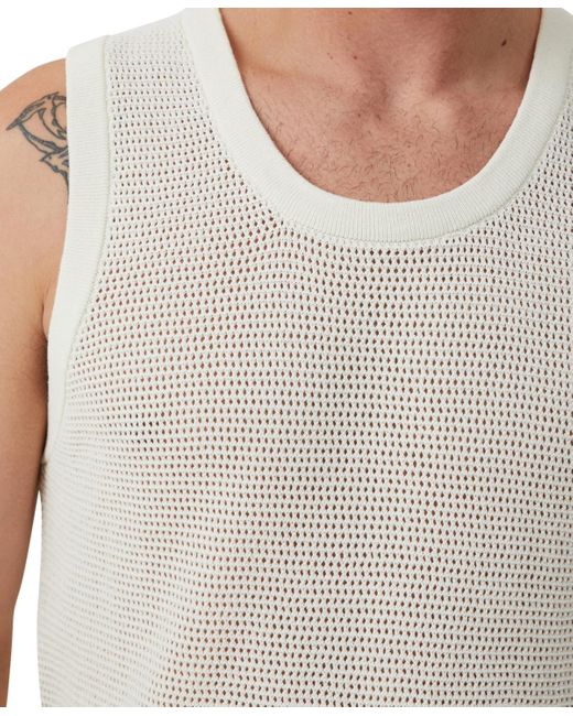Cotton On Gray Knit Tank Top for men