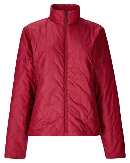 Marmot Red Monoquilt Elastic-bound Cuff Jacket