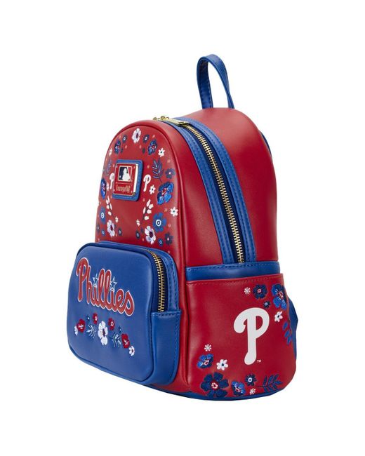 Loungefly Red Philadelphia Phillies Floral Mini Backpack
