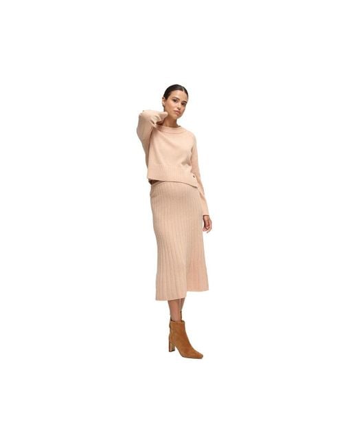 Ingrid & Isabel Natural Ingrid + Isabel Maternity Ingrid + Isabel Knit Sweater Midi Skirt