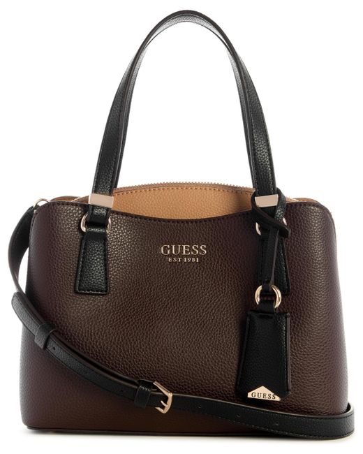 Guess Black Lyndi Small Girlfriend Satchel Bag