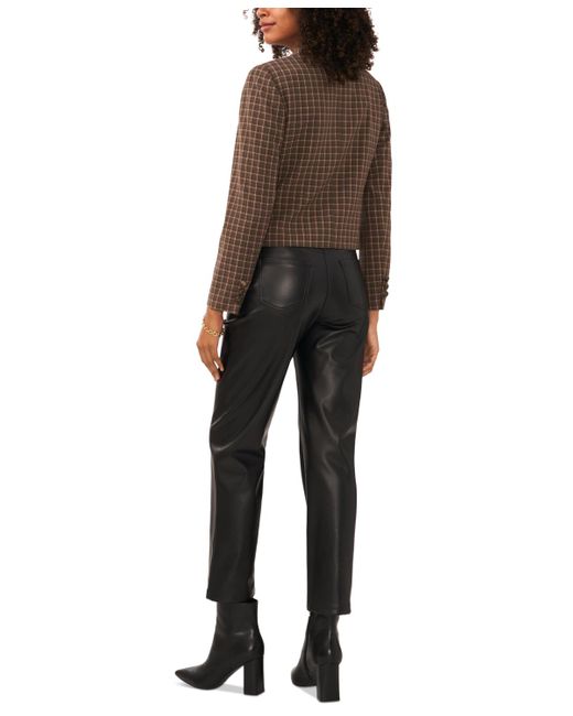 Vince Camuto Black Cropped Open-front Blazer